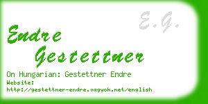 endre gestettner business card